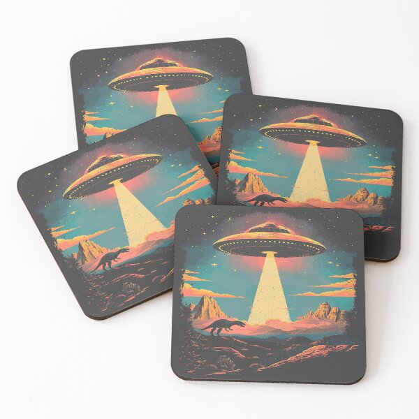 Item preview, UFO and Dinosaur Retro 80s  designed and sold by redstar19.