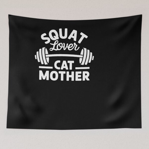 Item preview, Squat Lover Cat Mother Funny Workout Gym Fitness designed and sold by SusanaDesigns.