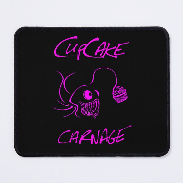 Item preview, Cupcake Carnage (Hot Pink) with text designed and sold by FreakorGeek.