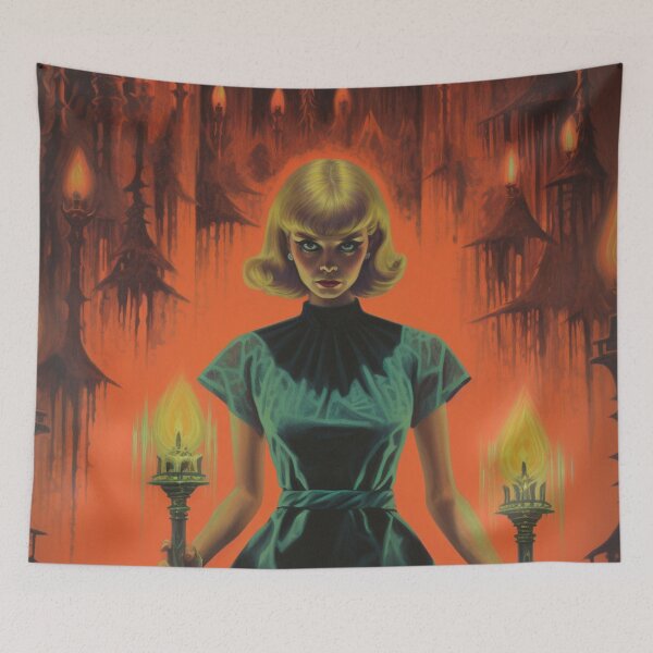 Item preview,  Vintage Halloween Horror Movie Homage with wonderful Unique Designs designed and sold by HappyNouveau.