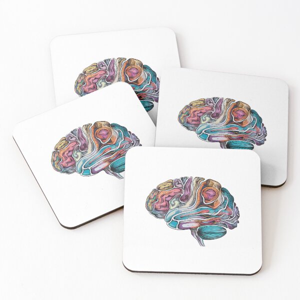 Item preview, Abstract Brain Art - Human Brain Anatomy Illustration designed and sold by WatermelonPink.