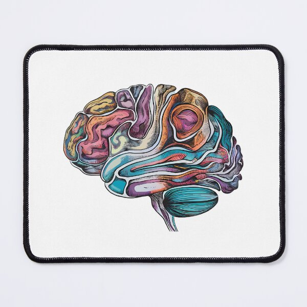 Item preview, Abstract Brain Art - Human Brain Anatomy Illustration designed and sold by WatermelonPink.