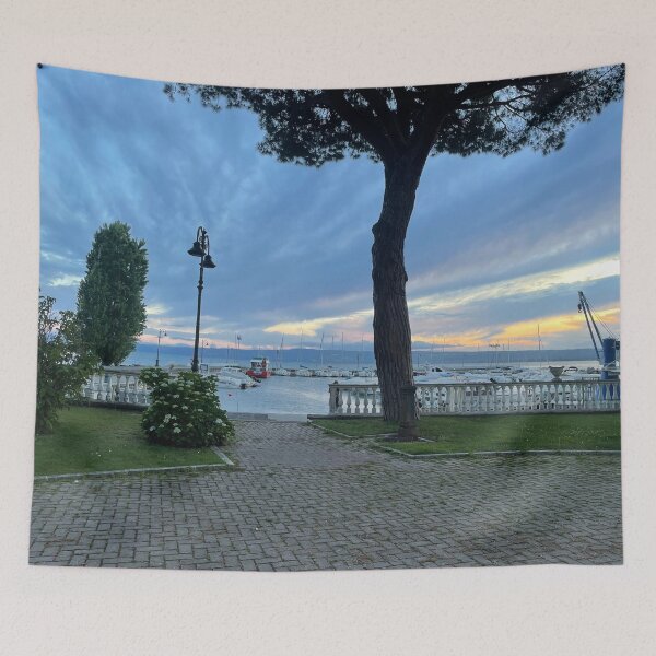 Item preview, Lake Side Sunset Blue Sky In the Italian Summer designed and sold by ZedColors.