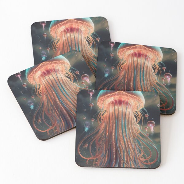 Item preview, Jellyfish in the ocean waters. designed and sold by MyHappyArtShop.