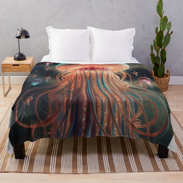 Item preview, Jellyfish in the ocean waters. designed and sold by MyHappyArtShop.