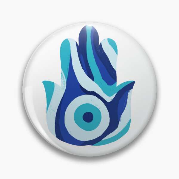 Item preview, Original Blue Swirl Hamsa designed and sold by PeaceforIsrael.