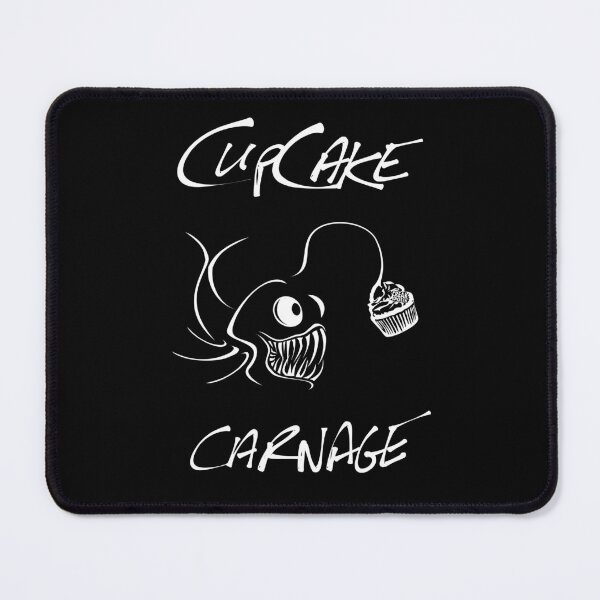Item preview, Cupcake Carnage (White) with text designed and sold by FreakorGeek.