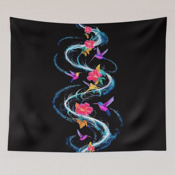 Item preview,  hummingbirds and flowers  designed and sold by aipaint.