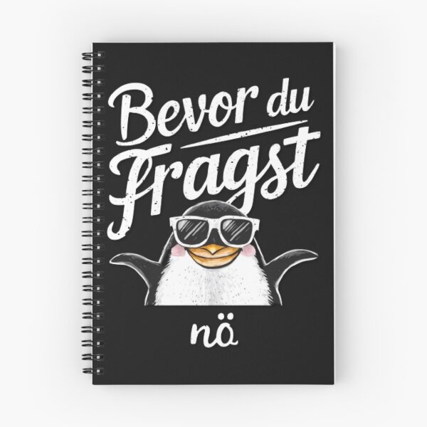 Item preview, Bevor du fragst Nein lustiges Design mit sußem Pinguin designed and sold by SztylishDesigns.
