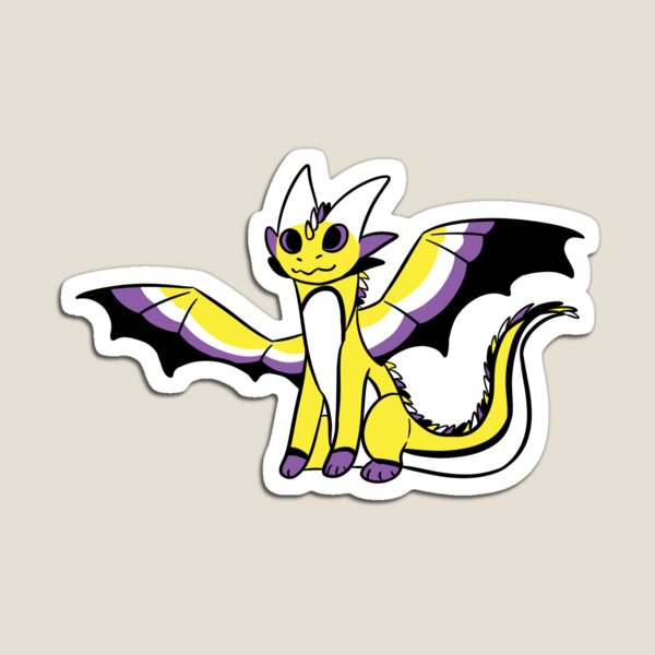 Item preview, Non-binary flag dragon|pride month| designed and sold by RandomLynxInBeanie.