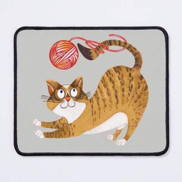 Item preview, cat with yarn ball designed and sold by BessoChicca.