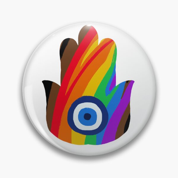 Item preview, More Color More Pride / Philadelphia Pride Flag Hamsa designed and sold by PeaceforIsrael.