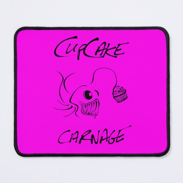 Item preview, Cupcake Carnage (Black) with text designed and sold by FreakorGeek.