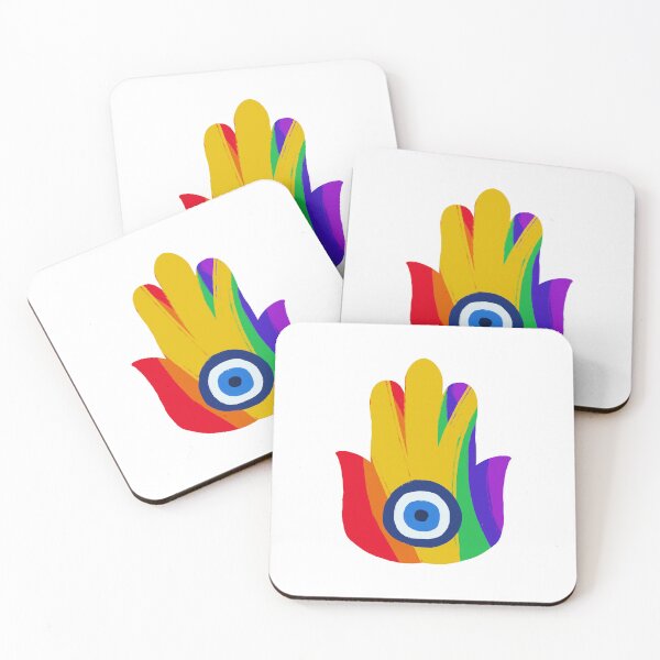 Item preview, Freedom Pride / Tel Aviv Pride Flag Hamsa designed and sold by PeaceforIsrael.