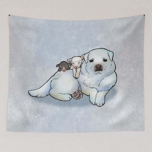 Item preview, Great Pyrenees and Lambs designed and sold by Lyddie Doodles.