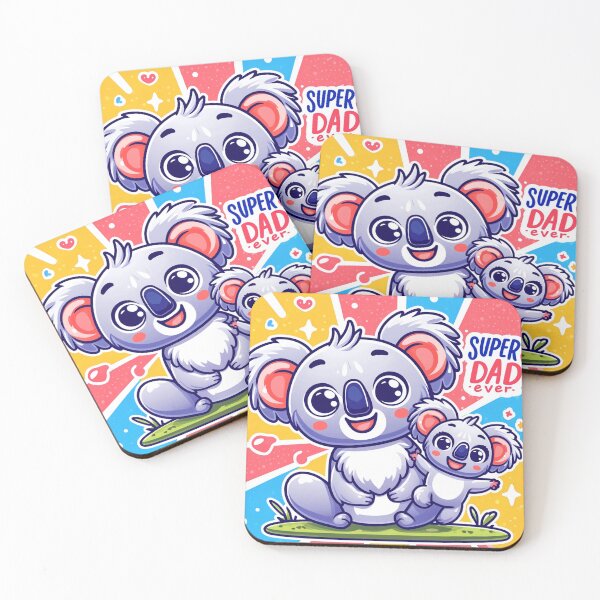 Item preview, Super Dad Koala - Cute and Colorful Father's Day Art designed and sold by Koalangel.