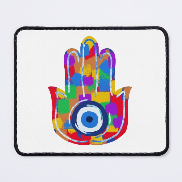 Item preview, Mosaic Pride Flag Hamsa designed and sold by PeaceforIsrael.