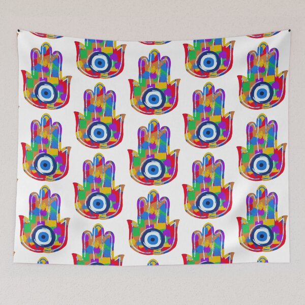 Item preview, Mosaic Pride Flag Hamsa designed and sold by PeaceforIsrael.