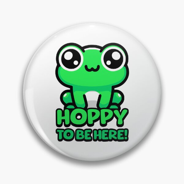 Item preview, Hoppy to be here! Cute Frog Pun designed and sold by PMCreative.