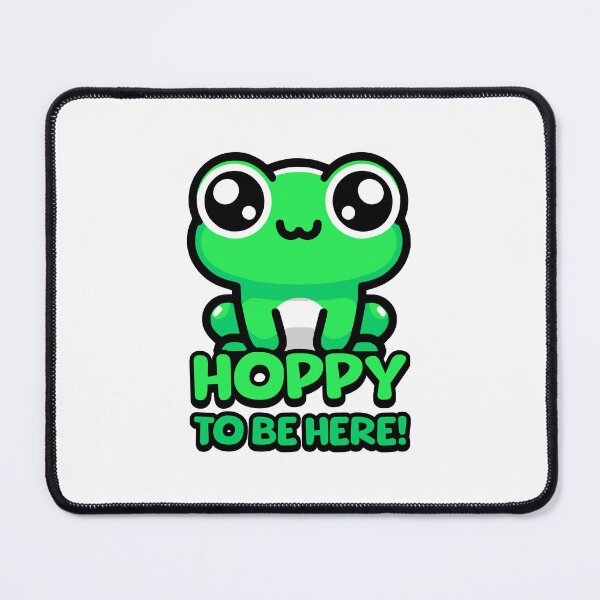 Item preview, Hoppy to be here! Cute Frog Pun designed and sold by PMCreative.