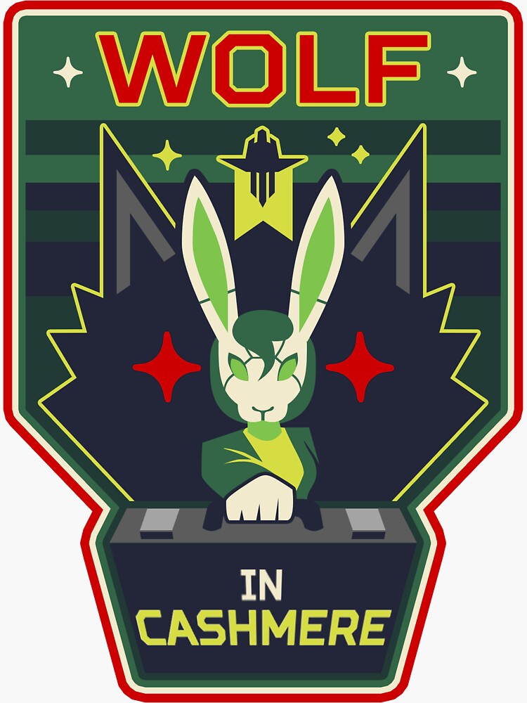 Thumbnail 3 of 3, Sticker, Cosmopunk Patch - Wolf in Cashmere designed and sold by Cosmopunk.