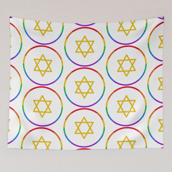 Item preview, Tel Aviv / Freedom Pride Star of David (white background) designed and sold by PeaceforIsrael.