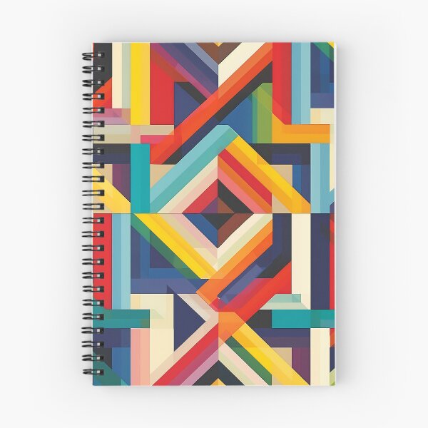 Artikelvorschau, Geometrische Muster in Regenbogenfarben v.4 entworfen und verkauft von Print2Harbor.