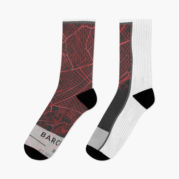 Item preview, Barcelona Minimalist Map Art (Red and Black) designed and sold by MapMyCity.
