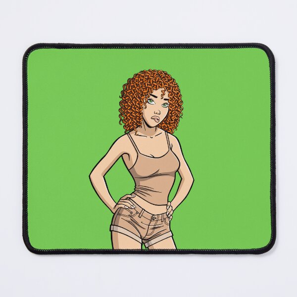Item preview, CutiePie #65 - Curly redhead biting her lip designed and sold by CutiePiesArt.