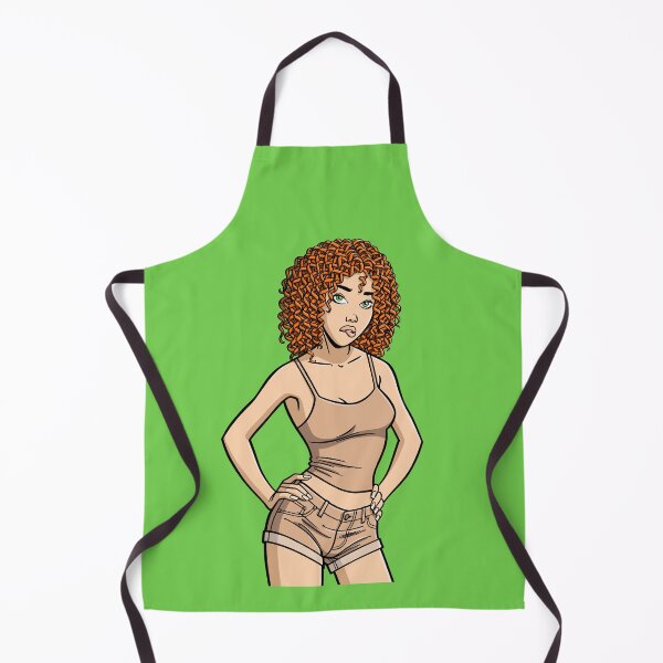 Item preview, CutiePie #65 - Curly redhead biting her lip designed and sold by CutiePiesArt.