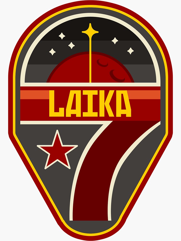 Thumbnail 3 of 3, Sticker, Laika 7 Logo designed and sold by Cosmopunk.