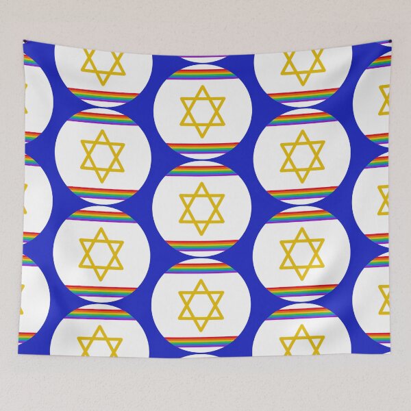 Item preview, Freedom Pride / Tel Aviv Pride Star of David (stripes) designed and sold by PeaceforIsrael.