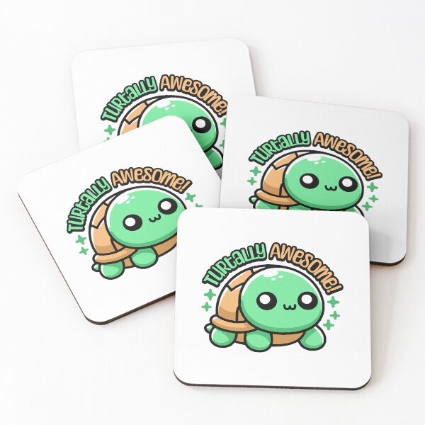Item preview, Turtally Awesome! Kawaii Cute Turtle Pun designed and sold by PMCreative.