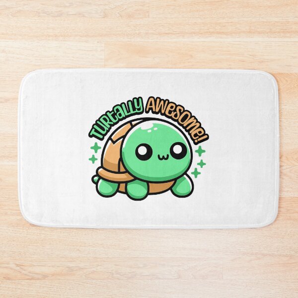 Item preview, Turtally Awesome! Kawaii Cute Turtle Pun designed and sold by PMCreative.