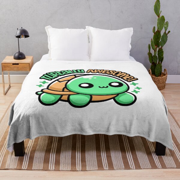Item preview, Turtally Awesome! Kawaii Cute Turtle Pun designed and sold by PMCreative.