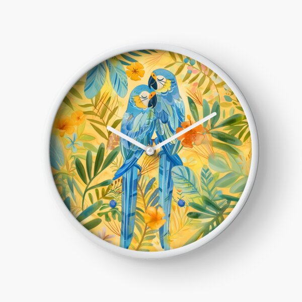 Vista previa del artículo con la obra «una linda pareja de loros en la jungla», diseñado y vendido por NathalieTecher.
