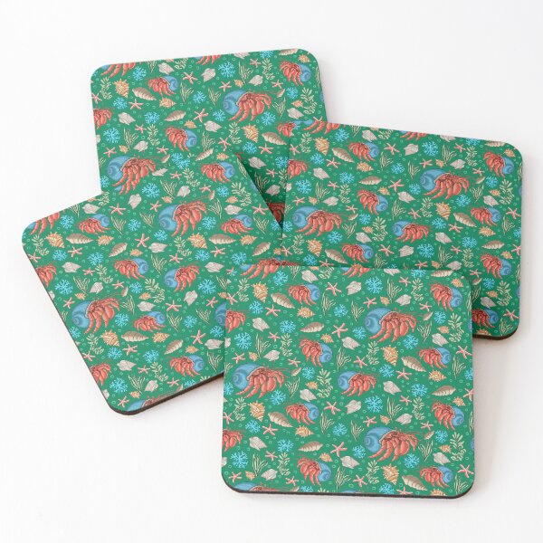 Item preview, Hermit crab and shells in Green designed and sold by Abizola.