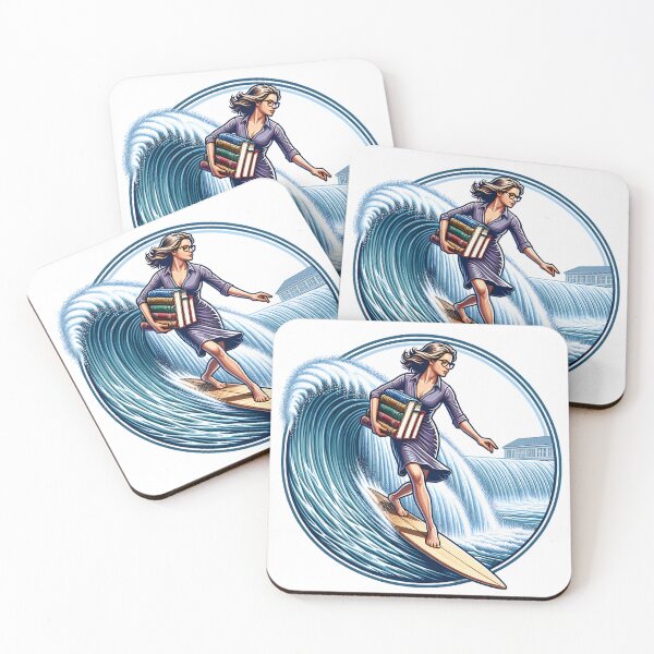 Item preview, The Surfin' Librarian! designed and sold by joystreethouse.