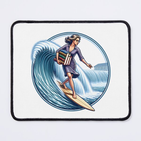 Item preview, The Surfin' Librarian! designed and sold by joystreethouse.