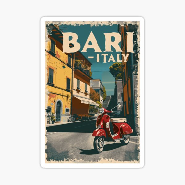 Item preview, A Vintage Travel Illustration of Bari - Italy designed and sold by GoodOldVintage.