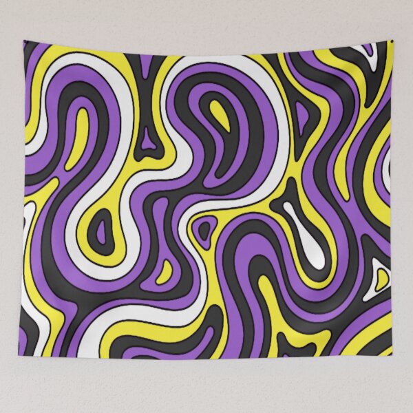 Item preview, Nonbinary Pride Trippy Swirls designed and sold by everything4eva.