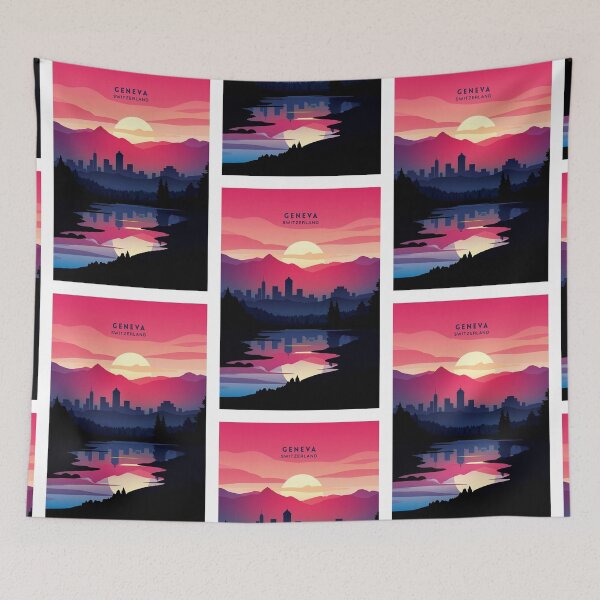 Item preview, Geneva Switzerland Lakeside Elegance designed and sold by NeuralVibe.