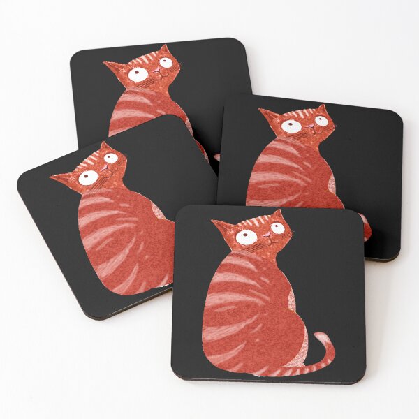 Item preview,  Red Cat (Black BG) designed and sold by BessoChicca.