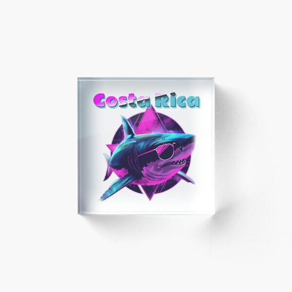 Item preview, Retro Neon Shark Costa Rica  designed and sold by JungleJava.