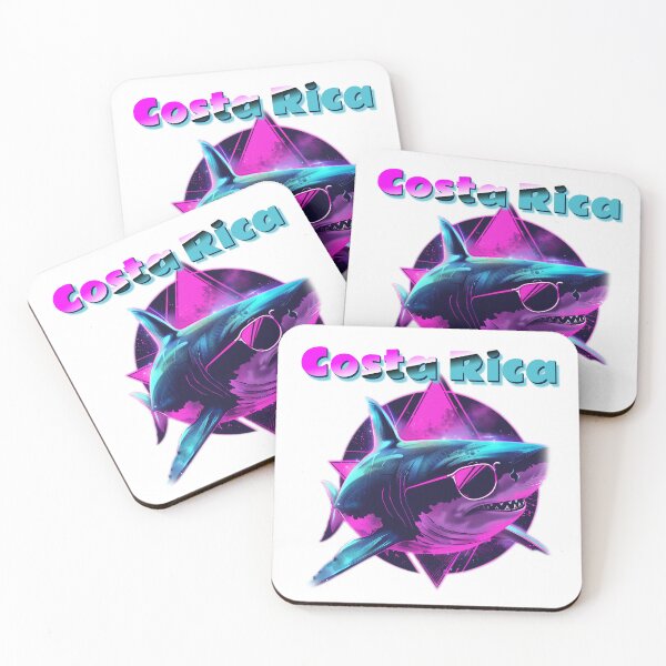 Item preview, Retro Neon Shark Costa Rica  designed and sold by JungleJava.