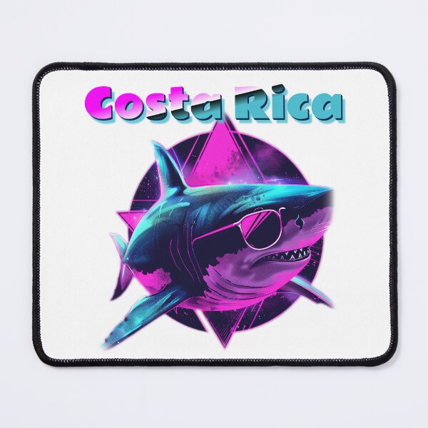 Item preview, Retro Neon Shark Costa Rica designed and sold by JungleJava.