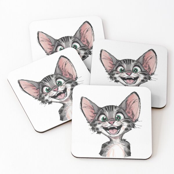 Item preview, Joyful Kitten Portrait designed and sold by FatGiantCat.