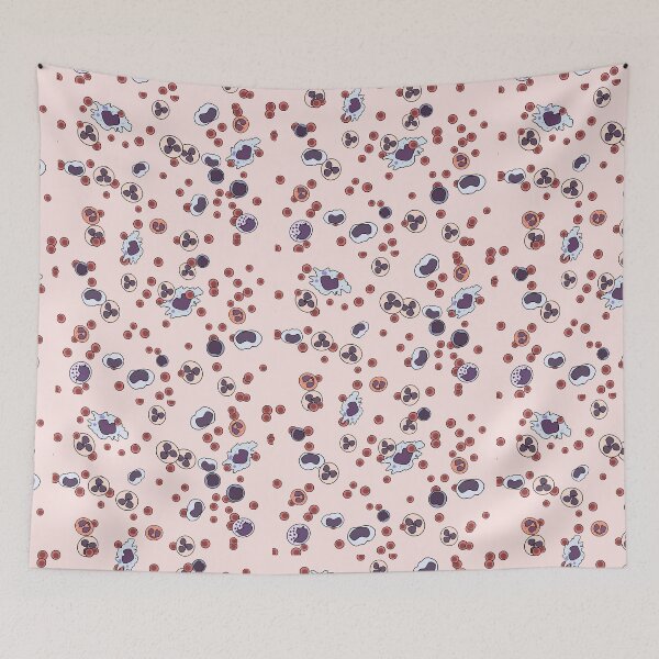 Item preview, Blood smear pattern (Pink) designed and sold by MicroMarket.