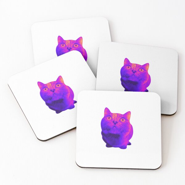 Item preview, trippy kitty cat pink and purple designed and sold by daikon420.