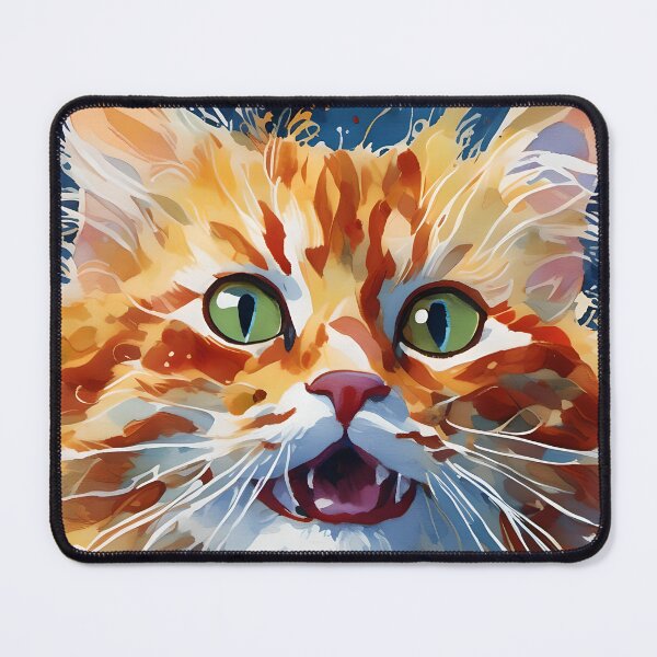 Item preview, Happy Ginger Cat - Watercolour-style Pets designed and sold by Country-Artist.